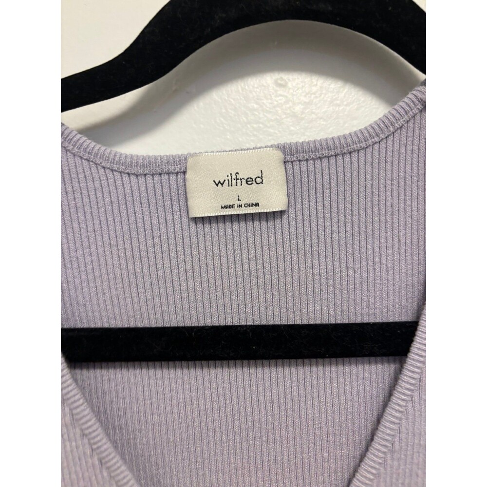 Like New Aritzia Wilfred All Tied Up Sweater in lilac size L - Picture 4 of 4